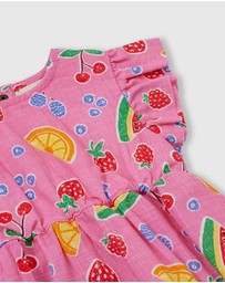 Goldie + Ace - Fruit Salad Lyla Dress - ICONIC EXCLUSIVE - Babies-Kids