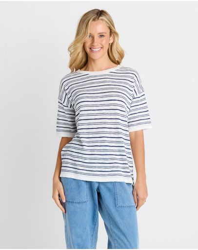 Navy/White Stripe