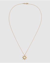 Elli Jewelry - Sunburst Pendant Necklace in Gold-Plated 925 Sterling Silver