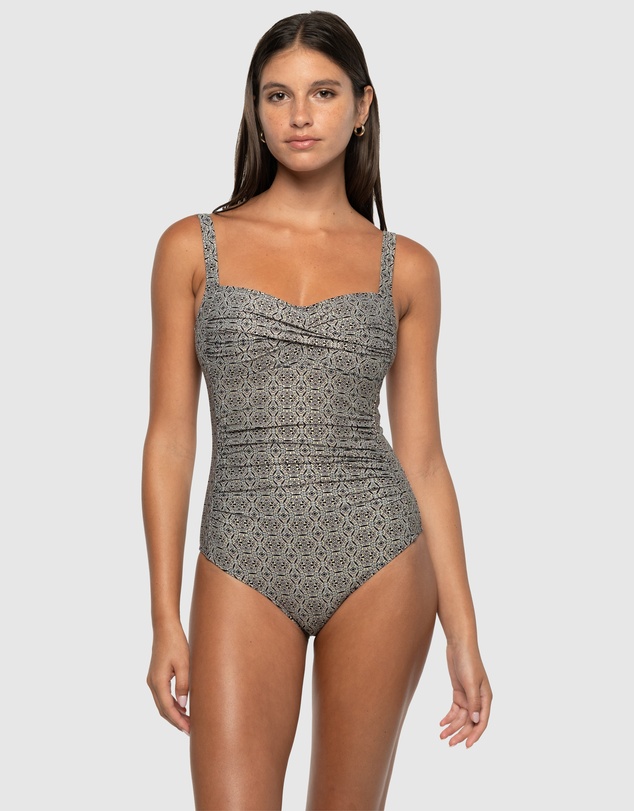 Nip Tuck Swim - Tintilating Tile Joanne Multifit Ruched Front One Piece