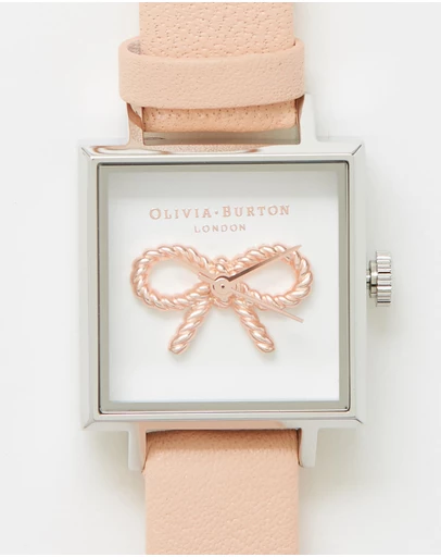 Olivia Burton - 3D Vintage Bow Midi Square Dial Watch