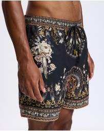 Camilla - Mid Length Boardshorts With Elastic Waist