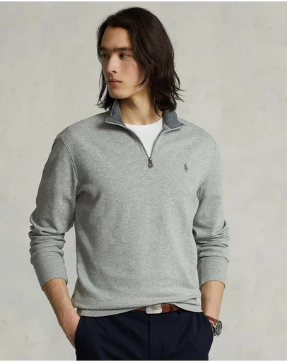 Polo Ralph Lauren - ICONIC EXCLUSIVE - Luxury Jersey Quarter-Zip Pullover