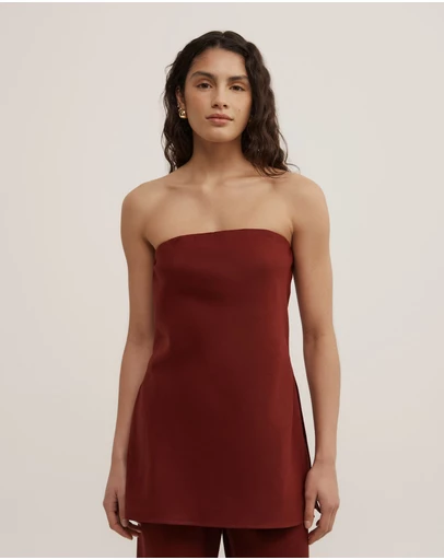 Witchery - Linen Strapless Top