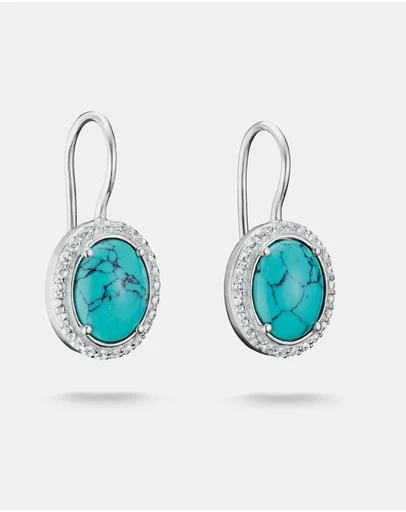 THOMAS SABO - THOMAS SABO Earrings with Turquoise Oval Stones