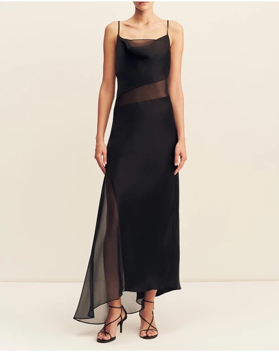 Shona Joy - Iza Asymmetrical Draped Maxi Dress