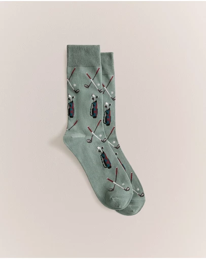 Trenery - Golf Caddy Sock in Jade Green