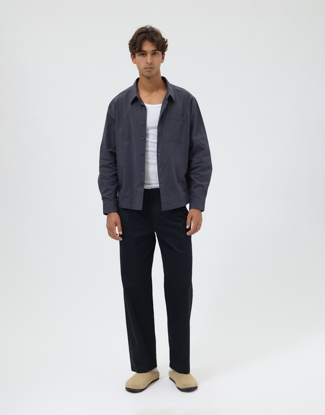 AERE - Boxy Fit Cotton Overshirt