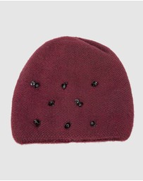 Max Alexander - European Made Burgundy Wool Beanie