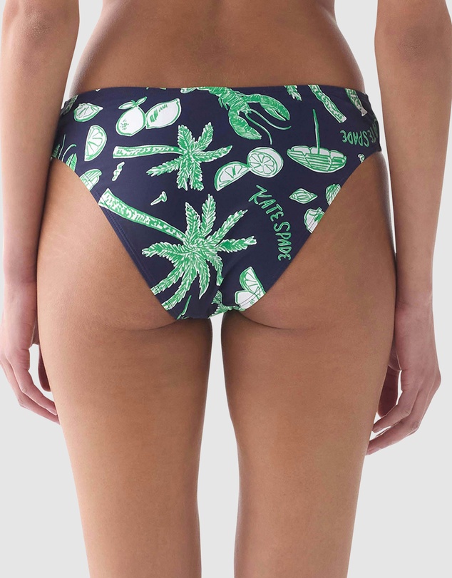 Kate Spade - Beachside Mid-Rise High Cut Bikini Bottom