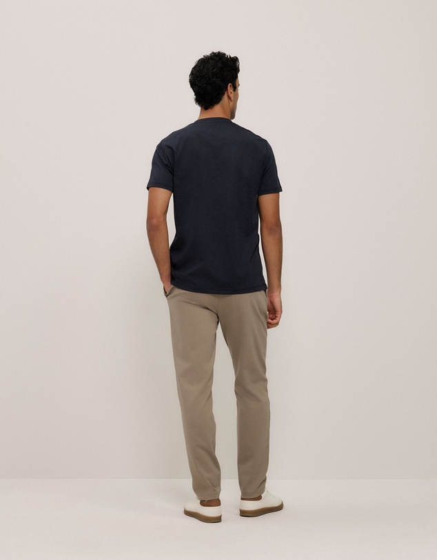 Trenery - Cotton Crew T-shirt in Navy