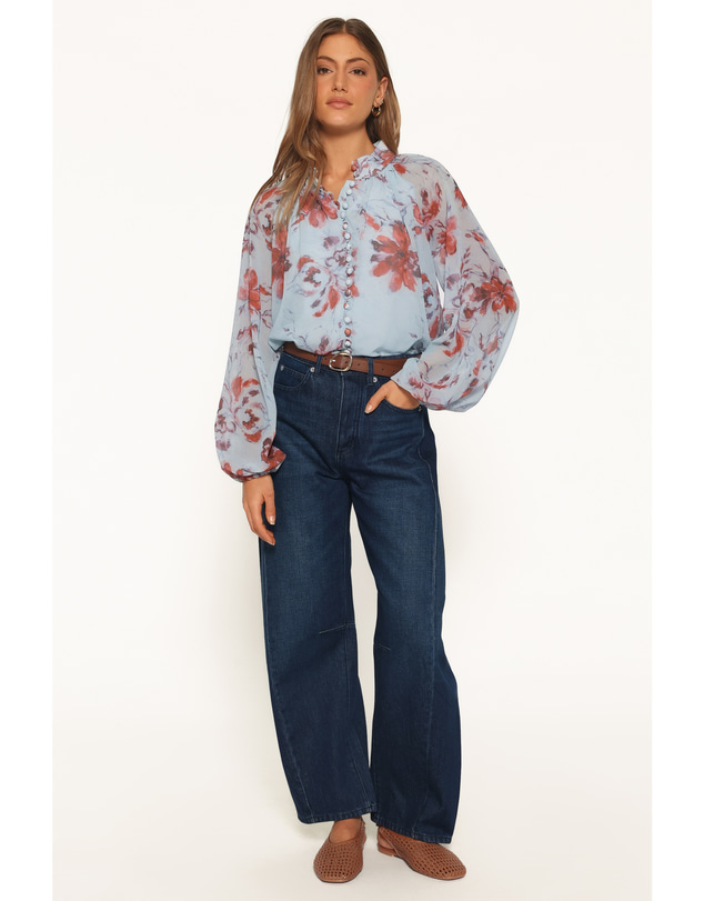 Petal & Pup - Marni Top - Blue Floral