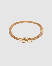 Kuzzoi - ICONIC EXCLUSIVE - Bracelet Men Rope Chain in 925 Sterling Silver Gold Plated