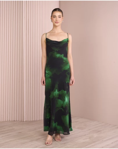 Azzurielle - Ursule Cowl Neck Dress