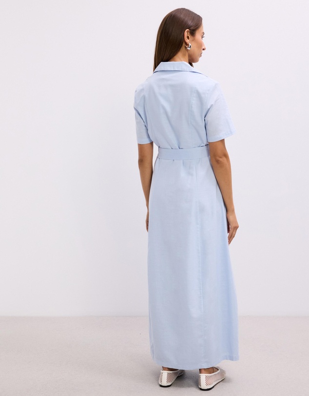 The Fated - Claudia Linen Blend Midi Dress