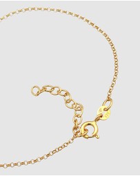 Elli Jewelry - Bracelet Pendant Letter S Basic in 925 sterling silver Gold Plated
