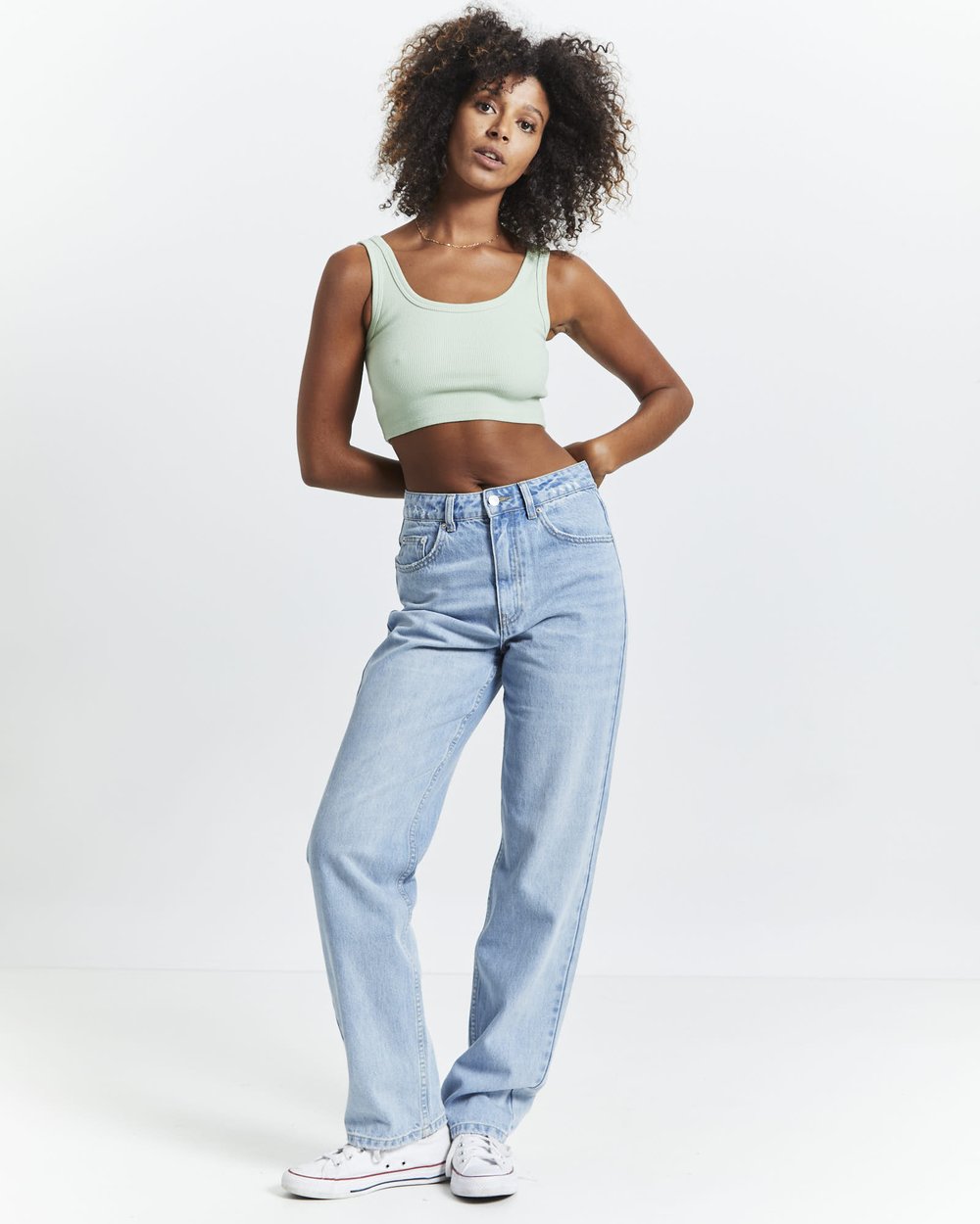 Scoop Neck Cropped Tank Top by General Pants Co. Basics Online | THE ICONIC  | Australia