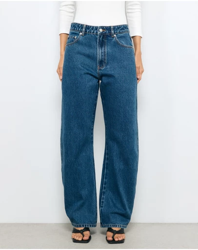 AERE - Mid Rise Curve Leg Jeans