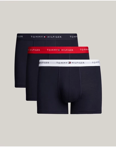 Tommy Hilfiger - 3-Pack Essential Logo Waistband Trunks