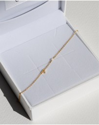SAINT VALENTINE - Pearl Letter Necklace - Gold