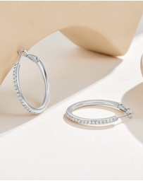 Mestige - Madelyn Hoops - Silver Plated