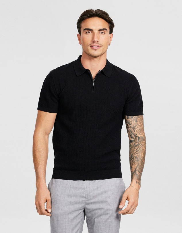 Tarocash - Darius Zip Knit Polo