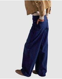 Free People - Striped Nia BF Jeans