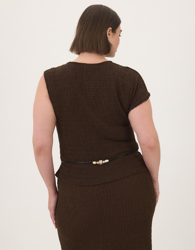 Atmos&Here Curvy - Winnie Textured Twist Jersey Top