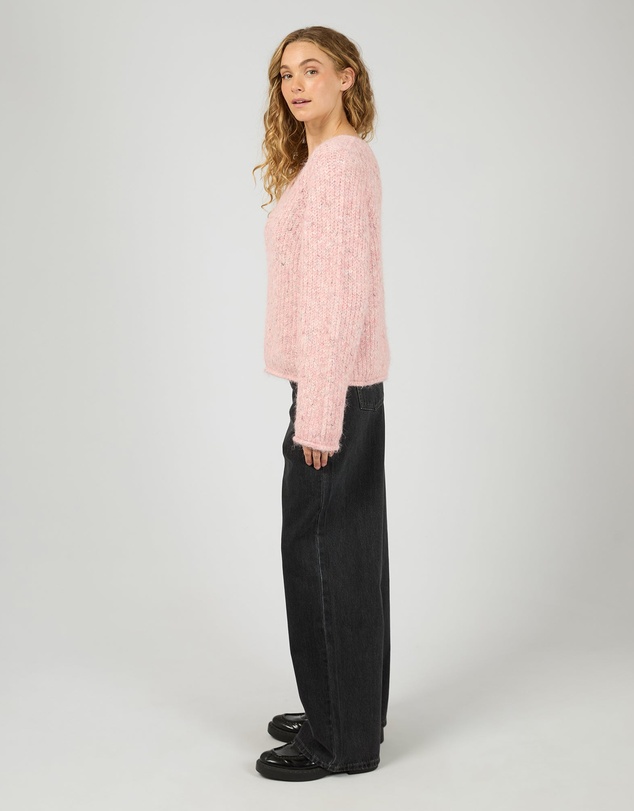 All About Eve - Devon V Neck Jumper Pale Pink