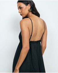 AERE - Jaylah Linen Slip Dress