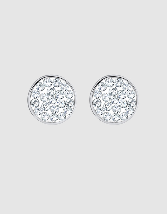Elli Jewelry - Earrings Stud with Stone Crystals 925 Sterling Silver