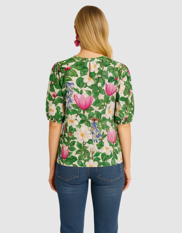 Honey and Beau - Lace Up Top