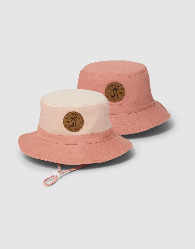 Crywolf - REVERSIBLE BUCKET HAT Blush Colourblock