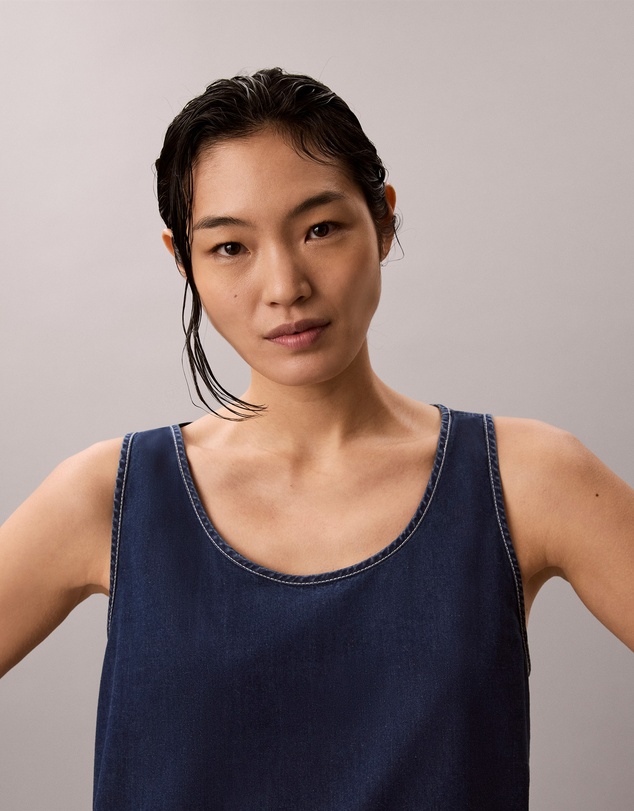 Calvin Klein Jeans - Denim Draped Tank Top
