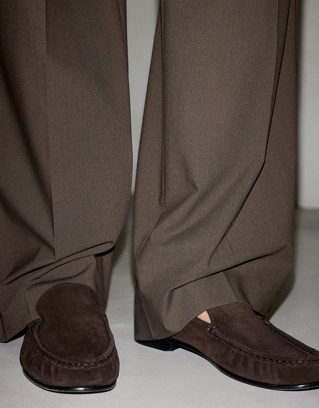 M.N.G - Gathered Suede Moccasins