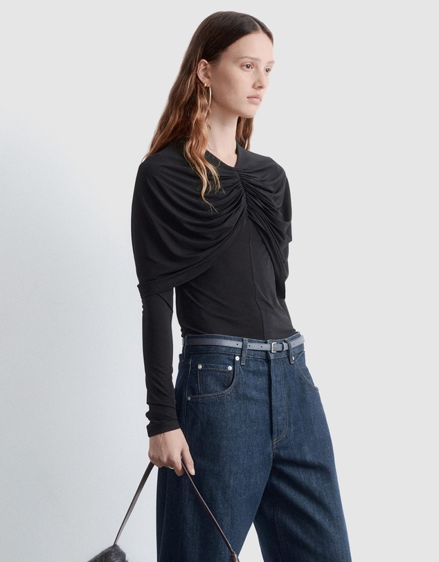 & Other Stories - Draped Cape-Detail Top