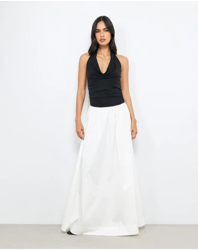 AERE - Jori Cowl Neck Midi Dress