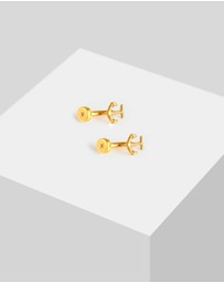 Kuzzoi - ICONIC EXCLUSIVE - Cufflinks Anchor Symbol Maritime in 925 Sterling Silver Gold Plated