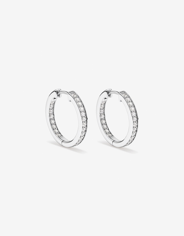 Michael Hill - 20mm Cubic Zirconia Huggie Hoop Earrings in Sterling Silver