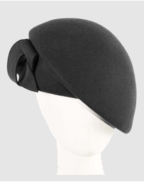 Max Alexander - Winter Black Felt Beret Hat