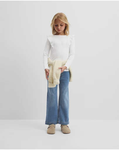 Country Road - Long Sleeve Logo Frill T-shirt