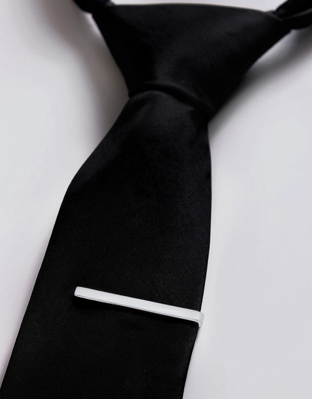 Kuzzoi - ICONIC EXCLUSIVE - Jewellery Set Tie Clip Cufflinks Basic in 925 Sterling Silver