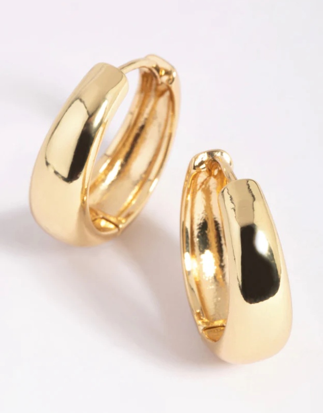 Lovisa - Gold Medium Tube Huggie Earrings