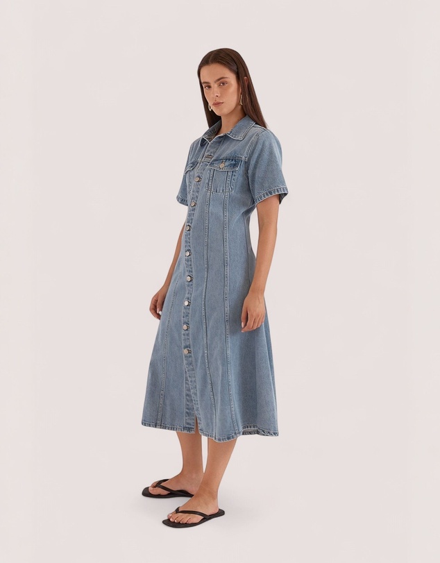 Sass - Kara Denim Midi Dress