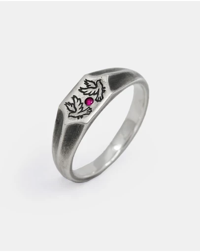 SUE THE BOY - 2 Birds 1 Stone Signet Ring