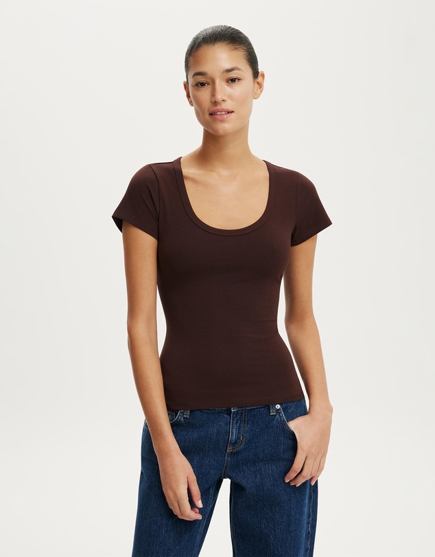 Cotton On - Everyday Smooth Scoop Neck Tee