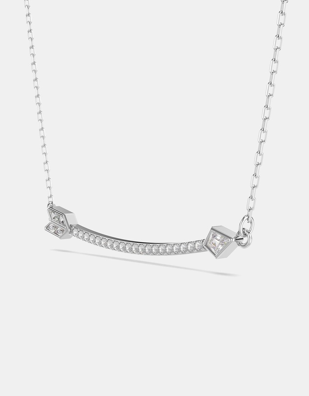 Swarovski - Idyllia Pendant, Mixed Cuts, Arrow, White, Rhodium Plated