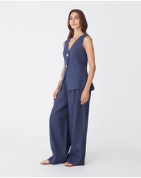 Forcast - Ami V-Neck Linen Vest