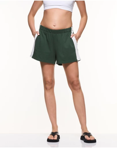 Soon Maternity - Side Stripe Cotton Shorts