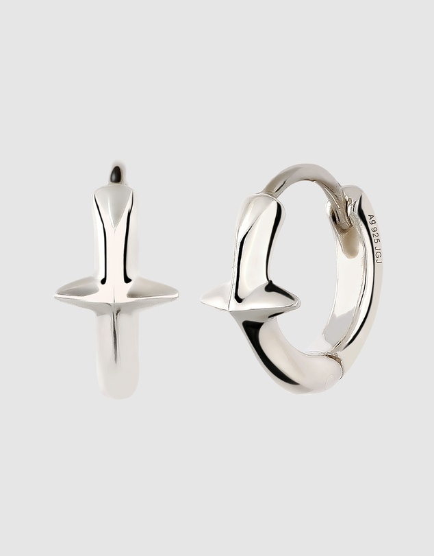 Kuzzoi - ICONIC EXCLUSIVE - Earrings Male Creole Star 925 Sterling Silver